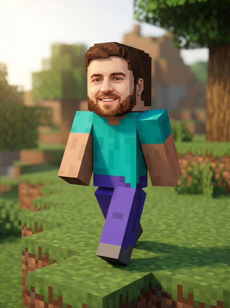 Превратите свои фото в пиксельный арт в стиле Minecraft — пример результата