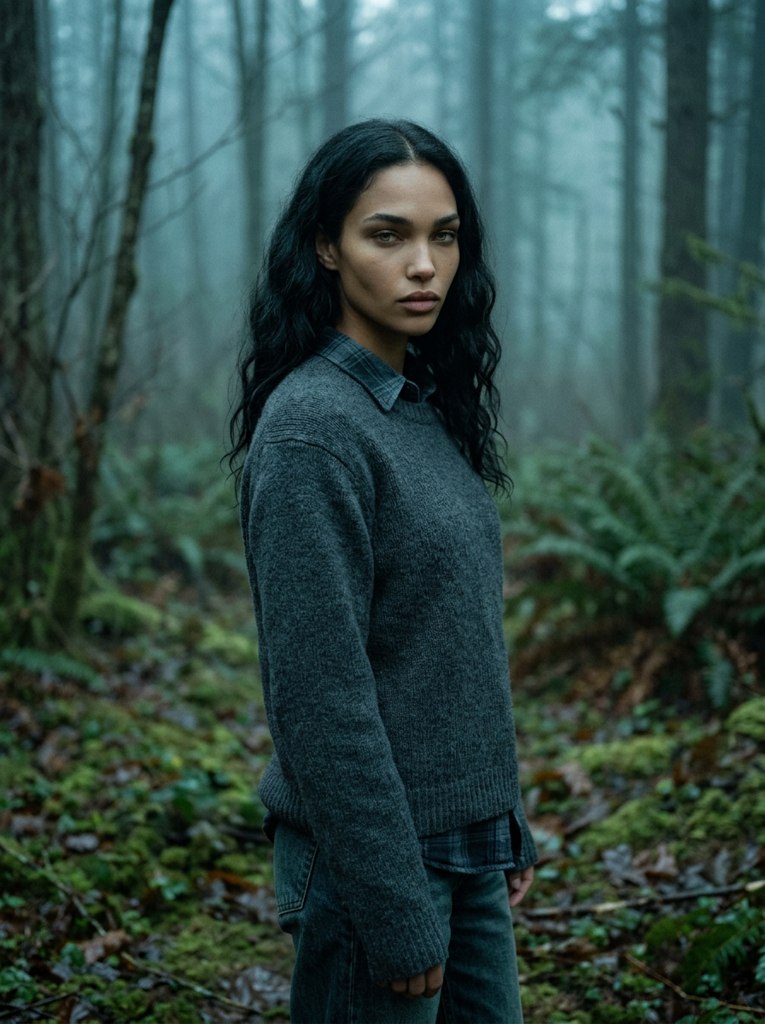 Портрет в сумерках: создайте художественное фото или видео нейросетью — пример результата